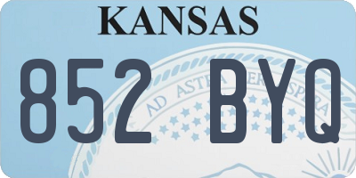 KS license plate 852BYQ