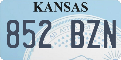 KS license plate 852BZN
