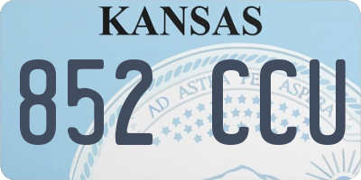 KS license plate 852CCU