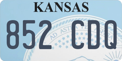 KS license plate 852CDQ
