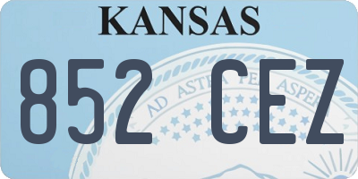 KS license plate 852CEZ