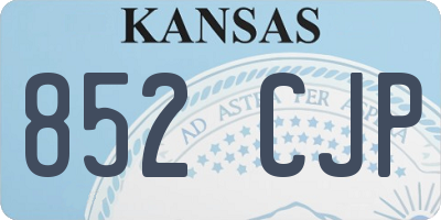 KS license plate 852CJP
