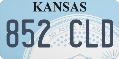 KS license plate 852CLD