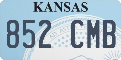 KS license plate 852CMB