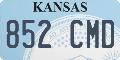 KS license plate 852CMD