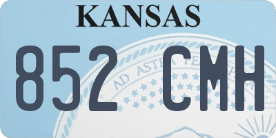 KS license plate 852CMH