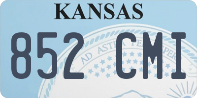 KS license plate 852CMI