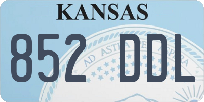 KS license plate 852DDL