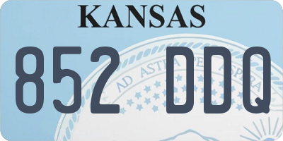 KS license plate 852DDQ