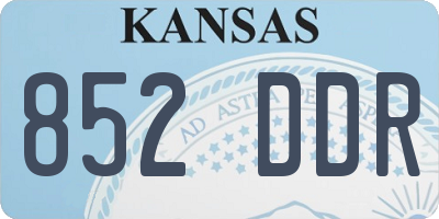 KS license plate 852DDR