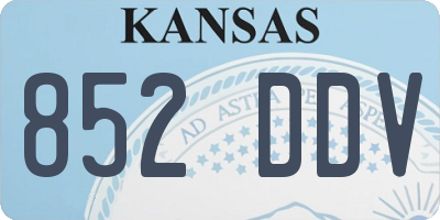 KS license plate 852DDV