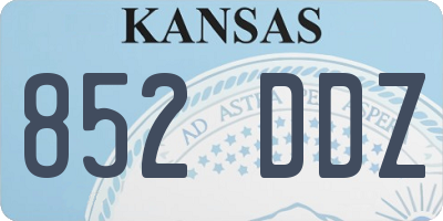KS license plate 852DDZ