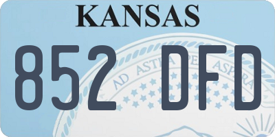 KS license plate 852DFD