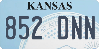 KS license plate 852DNN