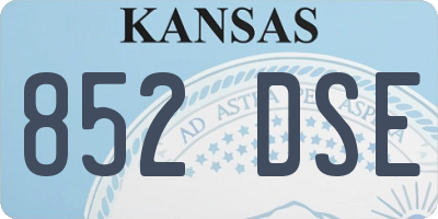 KS license plate 852DSE