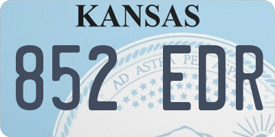 KS license plate 852EDR