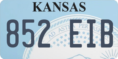 KS license plate 852EIB