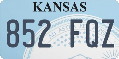 KS license plate 852FQZ