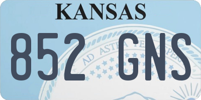 KS license plate 852GNS