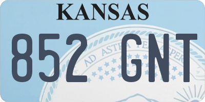 KS license plate 852GNT