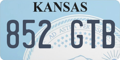 KS license plate 852GTB