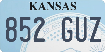 KS license plate 852GUZ