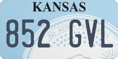 KS license plate 852GVL
