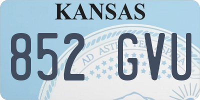 KS license plate 852GVU