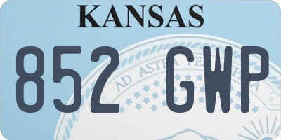 KS license plate 852GWP