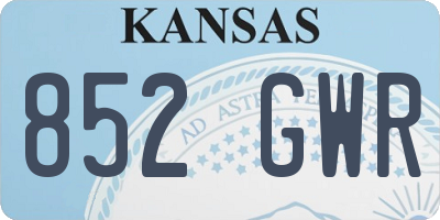 KS license plate 852GWR