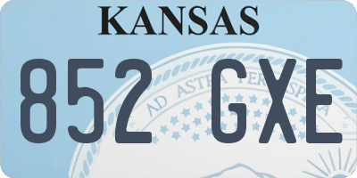 KS license plate 852GXE