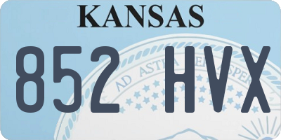 KS license plate 852HVX