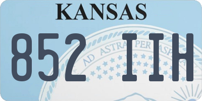 KS license plate 852IIH