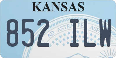 KS license plate 852ILW