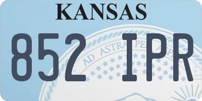 KS license plate 852IPR