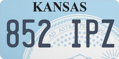 KS license plate 852IPZ