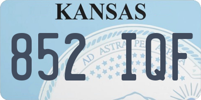 KS license plate 852IQF