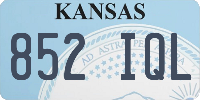 KS license plate 852IQL