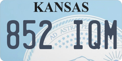 KS license plate 852IQM
