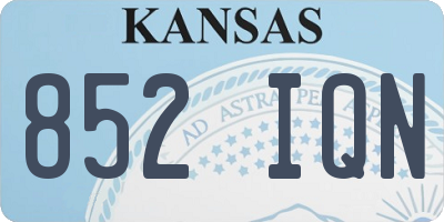 KS license plate 852IQN