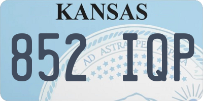 KS license plate 852IQP