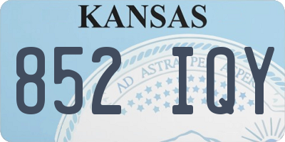 KS license plate 852IQY