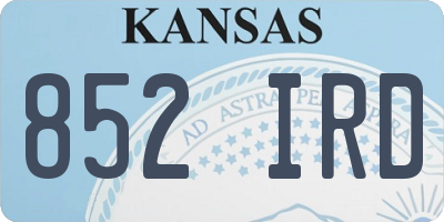 KS license plate 852IRD