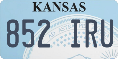 KS license plate 852IRU