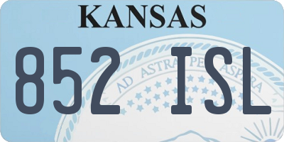 KS license plate 852ISL