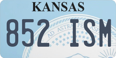 KS license plate 852ISM