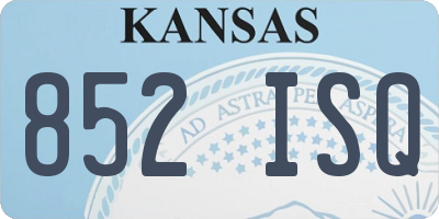 KS license plate 852ISQ