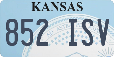 KS license plate 852ISV