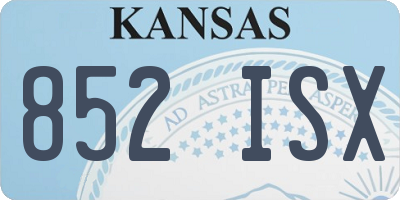 KS license plate 852ISX
