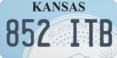 KS license plate 852ITB
